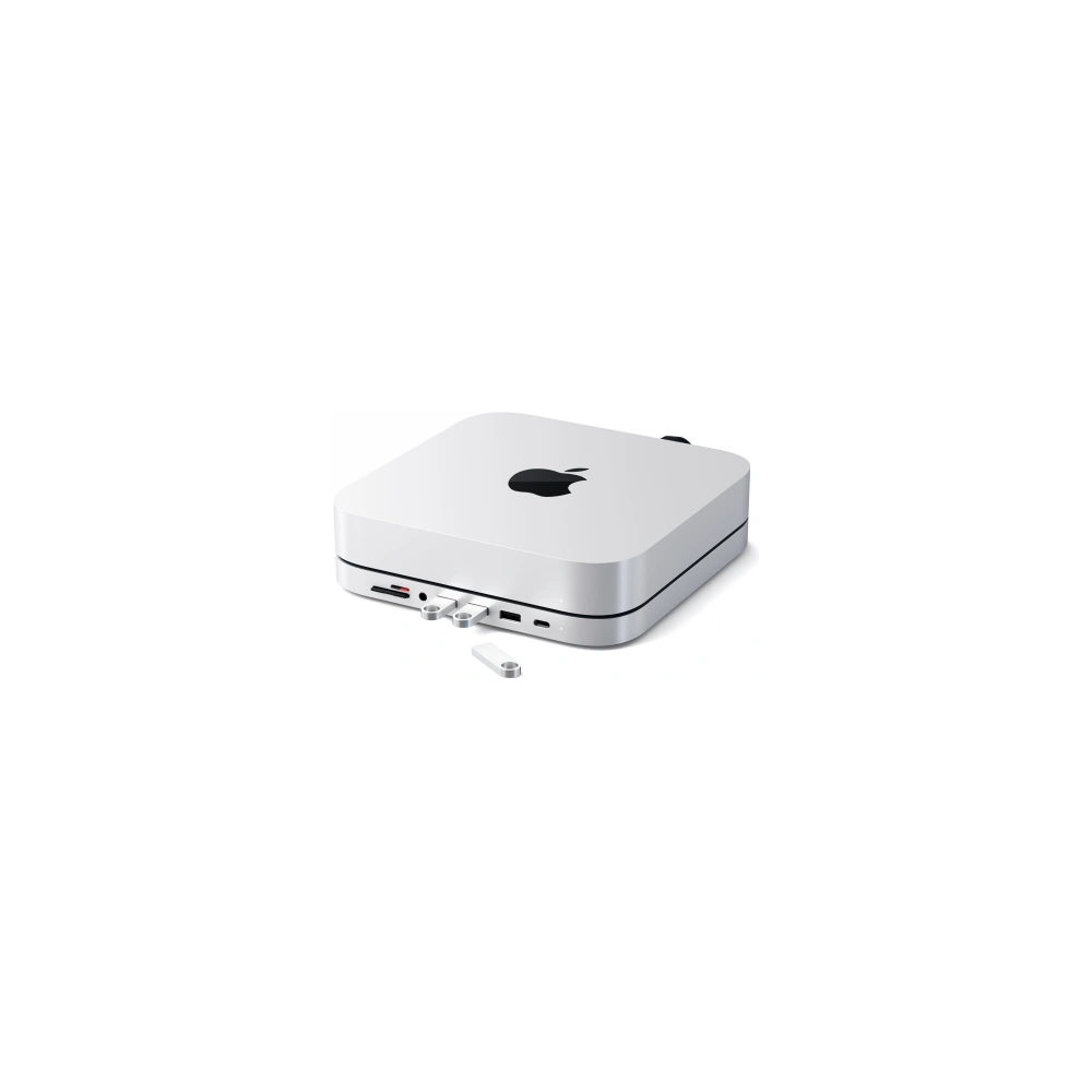 Hurtownia GSM - Podest Satechi Aluminium Hub für Apple Mac mini Hub USB-C (USB-C, 3x USB-A, micro/SD-Kartenleser, Klinkenanschluss) (silber) - STH3 - {ean13} - Hurt