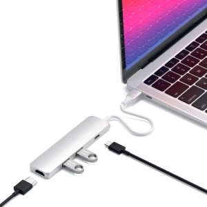 Hurtownia GSM - Adapter HUB Satechi Alumínium Adapter Slim USB-C (USB-C, 4K HDMI, 2x USB-A) (ezüst) - STH7 - {ean13} - Hurt