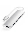 Adapter HUB Satechi Aluminium Adapter Slim v2 USB-C (USB-C, 2x USB-A, 4K HDMI, Kartenleser) (silber)