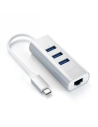 Adapter HUB Satechi Alumínium Hub 2in1 USB-C (3x USB-A, Ethernet) (ezüst)