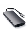 Satechi Aluminium Adapter V2 USB-C (USB-C, 3x USB-A, 4K HDMI, card reader) Space Gray