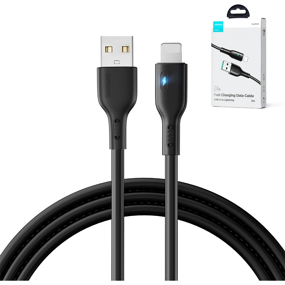Hurtownia GSM - Kabel Joyroom S-UL012A13 USB-A/Lightning 2.4A 2m schwarz - JYR728 - {ean13} - Hurt