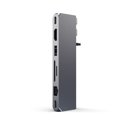 Adapter HUB Satechi Pro Hub Max USB-C do MacBook (2x USB-C, USB-A, 4K HDMI, czytnik kart micro/SD, Ethernet) (space gray)