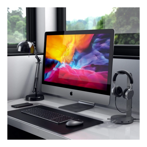 Podstawka do słuchawek Satechi Aluminium USB-C Headphone Stand (USB-A, jack port) (space gray)