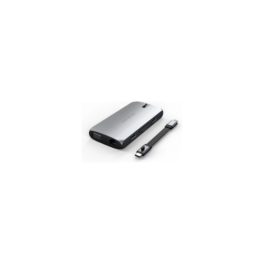 Hurtownia GSM - Adapter HUB Satechi On-the-Go Multiport USB-C (USB-C PD, 2x USB-A, HDMI 4K, VGA, Ethernet, Kartenleser) (space gray) - STH23 - {ean13} - Hurt
