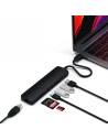 Adapter HUB Satechi Slim Multiport USB-C (USB-C PD, 2x USB-A, HDMI 4K, Ethernet, Kartenleser für micro/SD) (schwarz)
