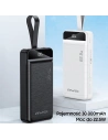 Hurtownia GSM - Powerbank AWEI P140K 30000mAh 22.5W černý/black 3xUSB/PD/Lightning displej + LED světlo - AWEI133 - {ean13} - Hurt