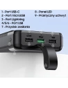 Hurtownia GSM - Powerbank AWEI P140K 30000mAh 22.5W černý/black 3xUSB/PD/Lightning displej + LED světlo - AWEI133 - {ean13} - Hurt