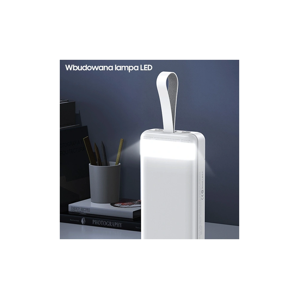 Wholesale AWEI P141K Powerbank 40000mAh 22.5W black 3xUSB/PD/Lightning Display + LED Light - AWEI134 - {ean13} - Hurt