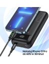 Hurtownia GSM - AWEI P169K 20000mAh 22.5W fekete/black powerbank kijelzővel + PD/Lightning kábelek - AWEI136 - {ean13} - Hurt