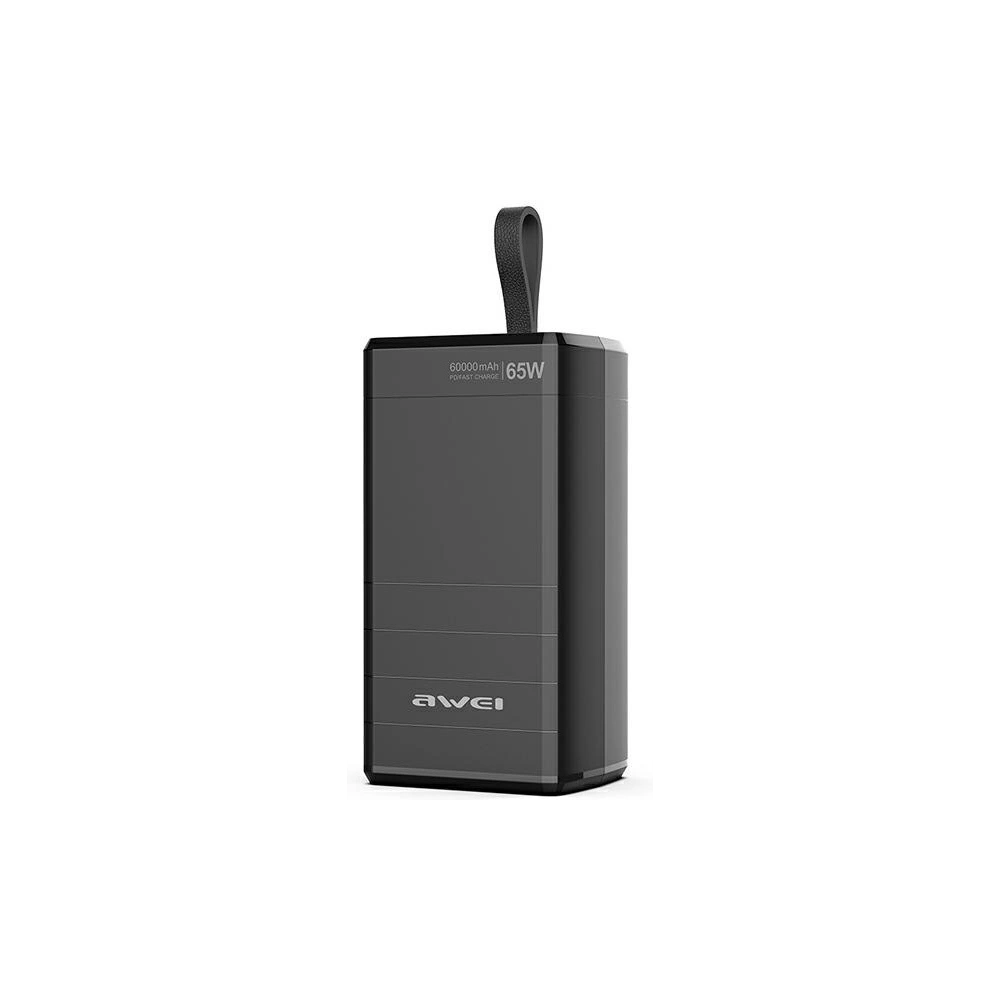 Hurtownia GSM - AWEI P171K 60000mAh 65W fekete/black Powerbank USB/2xPD kijelzővel - AWEI137 - {ean13} - Hurt