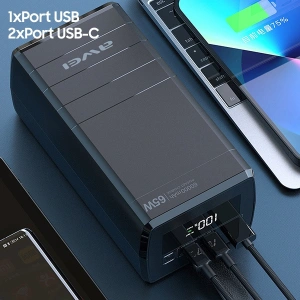 Hurtownia GSM - Powerbank AWEI P171K 60000mAh 65W czarny/black USB/2xPD wyświetlacz - AWEI137 - {ean13} - Hurt