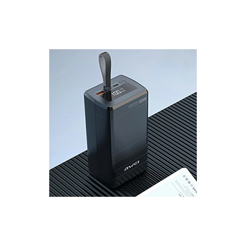 Hurtownia GSM - AWEI P171K 60000mAh 65W fekete/black Powerbank USB/2xPD kijelzővel - AWEI137 - {ean13} - Hurt