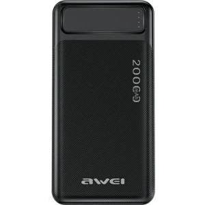 Hurtownia GSM - Powerbank AWEI P6K 20000mAh černý/black 2xUSB/PD/microUSB - AWEI140 - {ean13} - Hurt