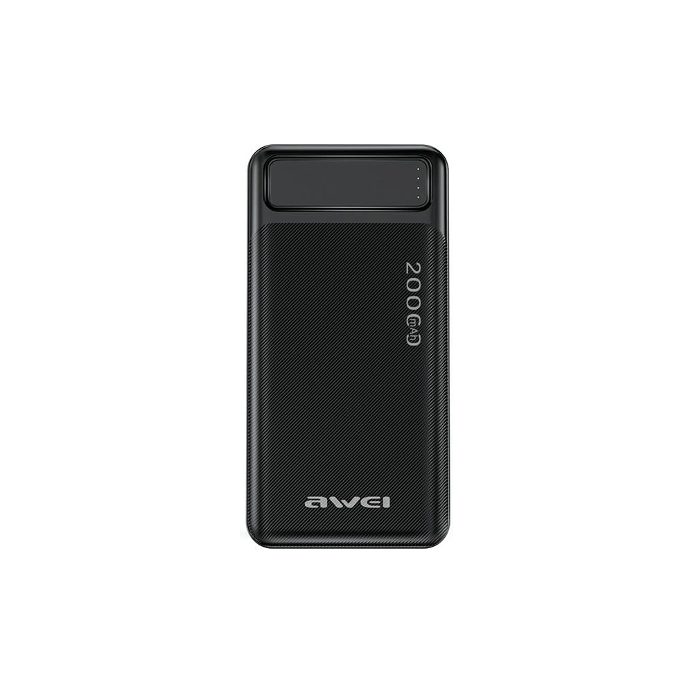 Hurtownia GSM - Powerbank AWEI P6K 20000mAh schwarz/black 2xUSB/PD/microUSB - AWEI140 - {ean13} - Hurt