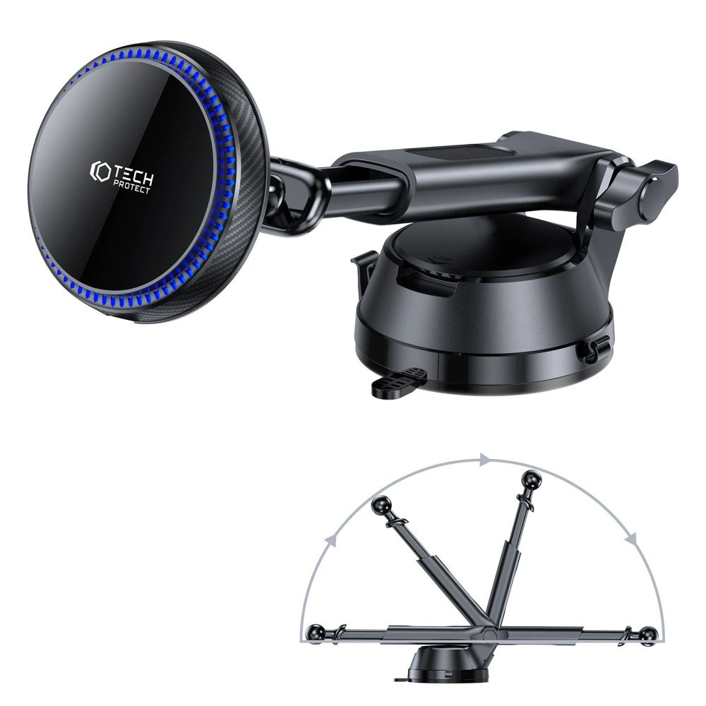 Wholesale Tech-Protect MM15W-V4 Magnetic MagSafe Dashboard Car Mount Wireless Charger 15W Black - THP1930 - {ean13} - Hurt
