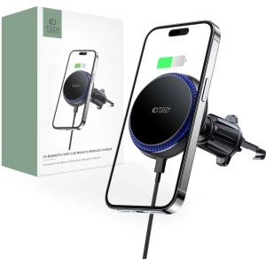 Hurtownia GSM - Upevnění do auta s bezdrátovou nabíječkou Tech-Protect MM15W-V4 Magnetic Magsafe Vent Car Mount Wireless Charger 15W Black - THP1931 - {ean13} - Hurt