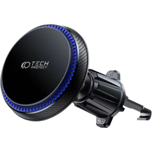 Hurtownia GSM - Uchwyt auto cu încărcător wireless Tech-Protect MM15W-V4 Magnetic Magsafe Montaj auto pe ventilație Încărcător wireless 15W Negru - THP1931 - {ean13} - Hurt