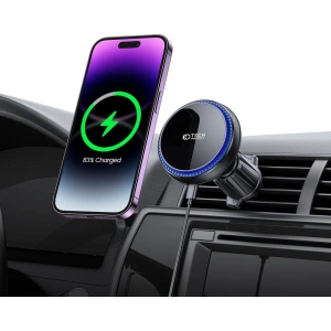 Hurtownia GSM - Auto-Halterung mit kabellosem Ladegerät Tech-Protect MM15W-V4 Magnetic Magsafe Vent Auto Halterung Kabelloses Ladegerät 15W Schwarz - THP1931 - {ean13} - Hurt