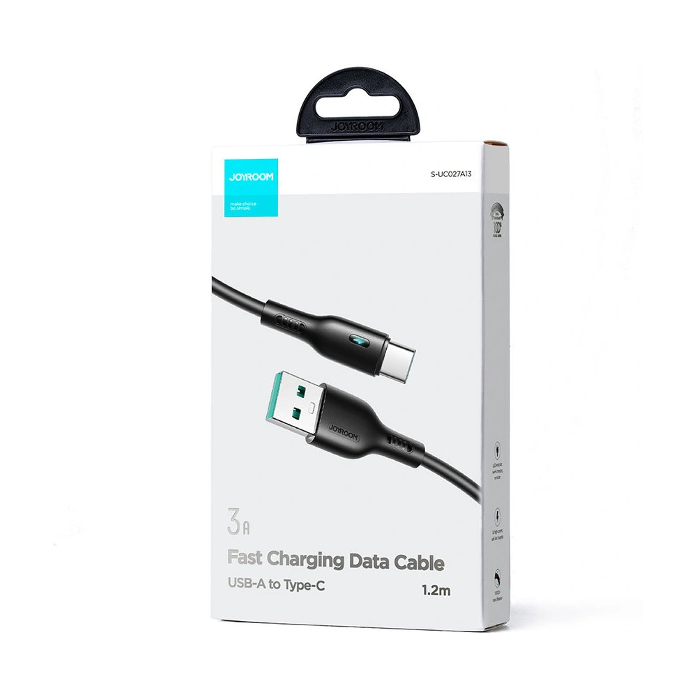Hurtownia GSM - Kábel Joyroom S-UC027A13 USB-A/USB-C 3A 1,2m fekete - JYR731 - {ean13} - Hurt