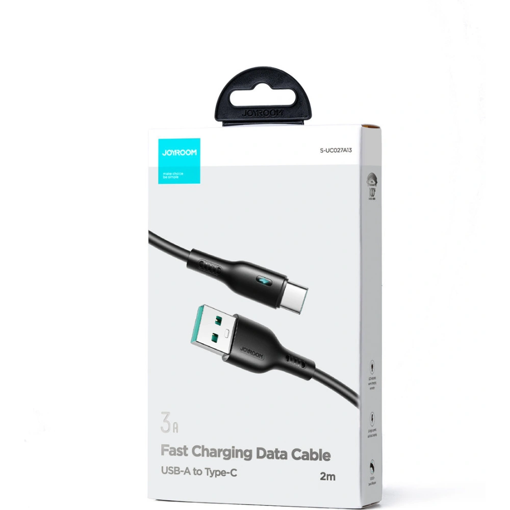 Hurtownia GSM - Kabel Joyroom S-UC027A13 USB-A/USB-C 3A 2m černý - JYR732 - {ean13} - Hurt