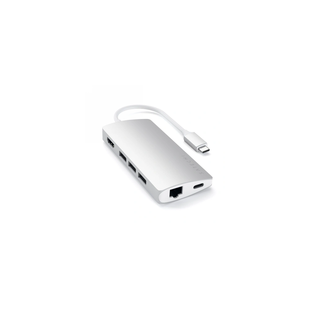Hurtownia GSM - Adapter HUB Satechi Aluminium Adapter V2 USB-C (USB-C, 3x USB-A, 4K HDMI, czytnik kart) (silver) - STH26 - {ean13} - Hurt