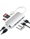 Hurtownia GSM - Adapter HUB Satechi Aluminium Adapter V2 USB-C (USB-C, 3x USB-A, 4K HDMI, czytnik kart) (silver) - STH26 - {ean13} - Hurt