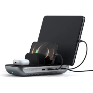 Hurtownia GSM - Töltőállomás Satechi Dock5 5 eszköz számára vezeték nélküli töltéssel (2x USB-C, 2x USB-A, QI vezeték nélküli) - STH28 - {ean13} - Hurt