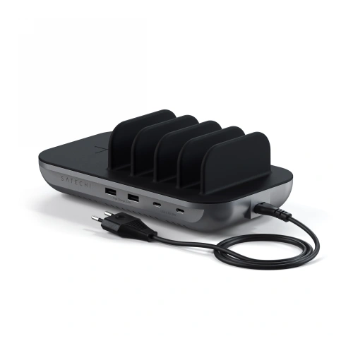 Stacja ładująca Satechi Dock5 do 5 urządzeń z ładowaniem bezprzewodowym (2x USB-C, 2x USB-A, QI wireless)