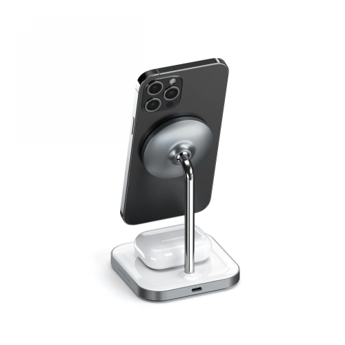 Ładowarka bezprzewodowa MagSafe Satechi Magnetic 2in1 (space gray)