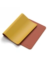 Egérpad Satechi Dual Eco Leather Desk kétoldalas, öko bőr (sárga/narancs)