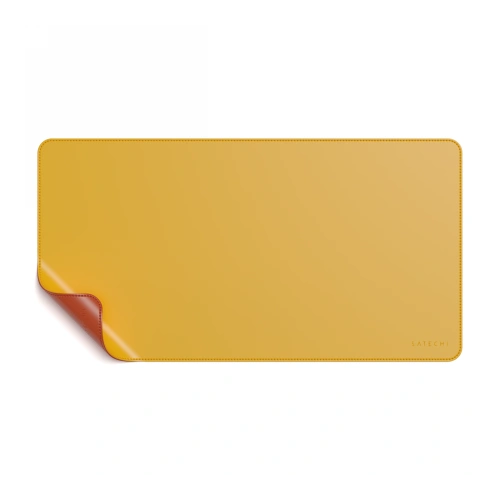 Podkładka pod mysz Satechi Dual Eco Leather Desk dwustronna, eko skóra (yellow/orange)