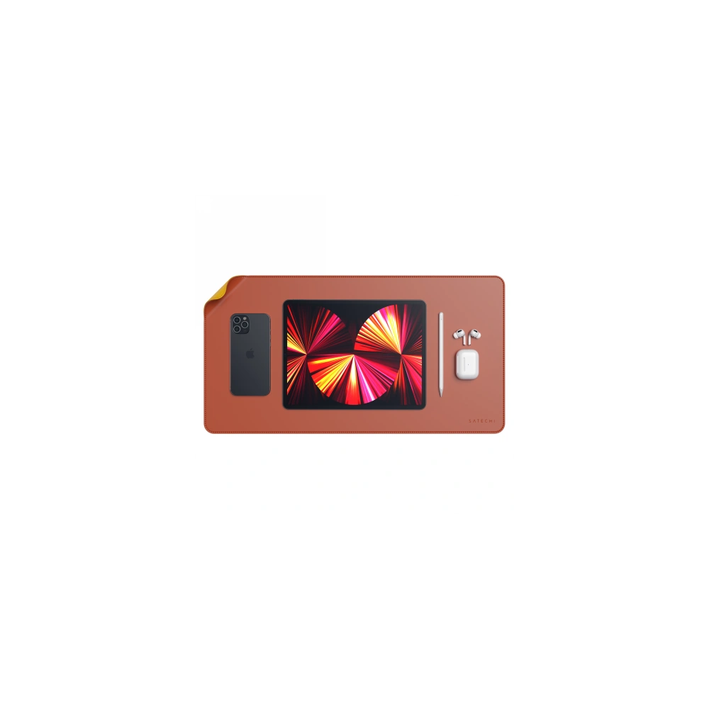 Wholesale Satechi Dual Sided Eco Leather Desk Mouse Pad Yellow/orange - STH30 - {ean13} - Hurt
