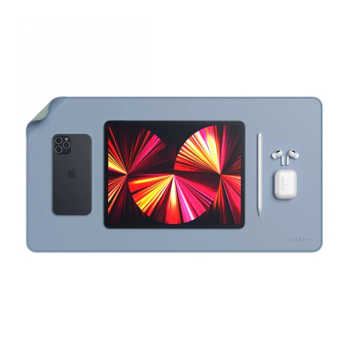 Podkładka pod mysz Satechi Dual Eco Leather Desk dwustronna, eko skóra (blue/green)