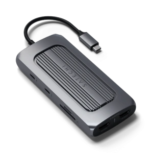 Hurtownia GSM - Adapter HUB Satechi Multiport USB-C (2x USB-C, 2x USB-A, 2x 4K HDMI, czytnik kart micro/SD, Ethernet (space gray) - STH32 - {ean13} - Hurt