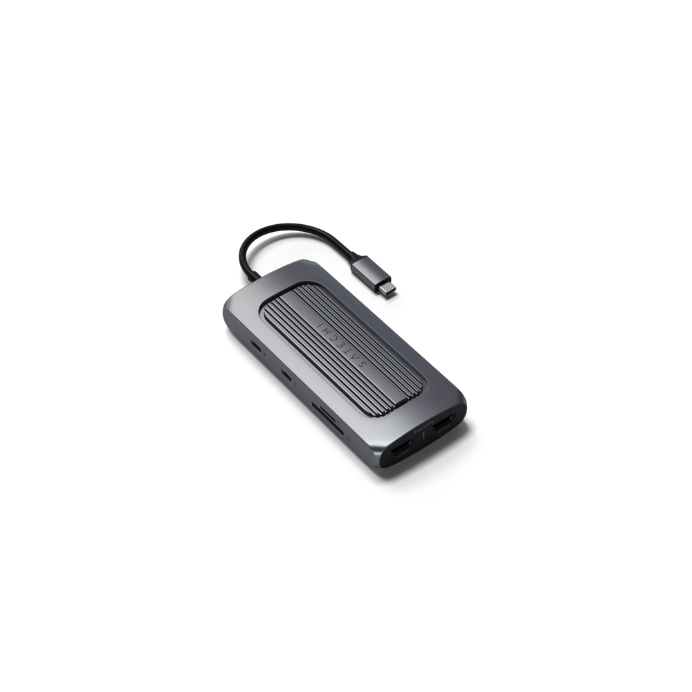 Hurtownia GSM - Adapter HUB Satechi Multiport USB-C (2x USB-C, 2x USB-A, 2x 4K HDMI, micro/SD kártyaolvasó, Ethernet (térszürke) - STH32 - {ean13} - Hurt