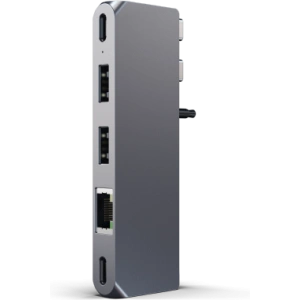 Hurtownia GSM - Adapter HUB Satechi Pro Hub mini dupla USB-C-vel Apple MacBookhoz (2xUSB-C, 2x USB-A, Ethernet, jack port) (szürke) - STH34 - {ean13} - Hurt