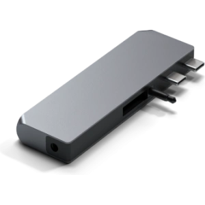 Hurtownia GSM - Adapter HUB Satechi Pro Hub mini dupla USB-C-vel Apple MacBookhoz (2xUSB-C, 2x USB-A, Ethernet, jack port) (szürke) - STH34 - {ean13} - Hurt