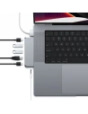 Hurtownia GSM - Adapter HUB Satechi Pro Hub mini z podwójnym USB-C do Apple MacBook (2xUSB-C, 2x USB-A, Ethernet, jack port) (space gray) - STH34 - {ean13} - Hurt