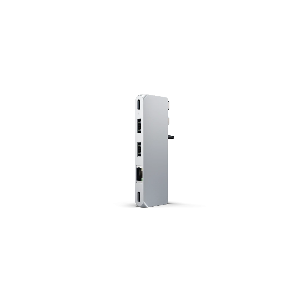 Hurtownia GSM - Adapter HUB Satechi Pro Hub mini dupla USB-C-vel Apple MacBookhoz (2xUSB-C, 2x USB-A, Ethernet, jack port) (ezüst) - STH35 - {ean13} - Hurt