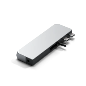 Hurtownia GSM - Adapter HUB Satechi Pro Hub mini z podwójnym USB-C do Apple MacBook (2xUSB-C, 2x USB-A, Ethernet, jack port) (silver) - STH35 - {ean13} - Hurt