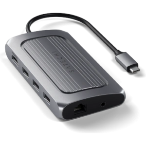 Hurtownia GSM - Adapter HUB Satechi Multiport USB-C (USB-C4, 3x USB-A, 8K HDMI, Ethernet, micro/SD kártyaolvasó, jack port) - STH37 - {ean13} - Hurt