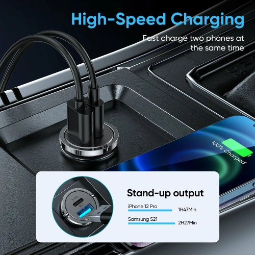Ładowarka samochodowa Joyroom C-A35 2-port Car Charger PD 45W QC 3.0 Black
