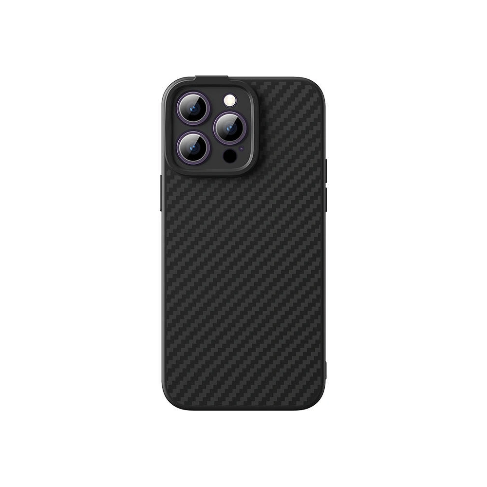 Hurtownia GSM - Etui magnetic Baseus Seria Fibra Sintetică Apple iPhone 14 Pro (negru) + sticlă securizată + set de curățare - BSU4039 - {ean13} - Hurt