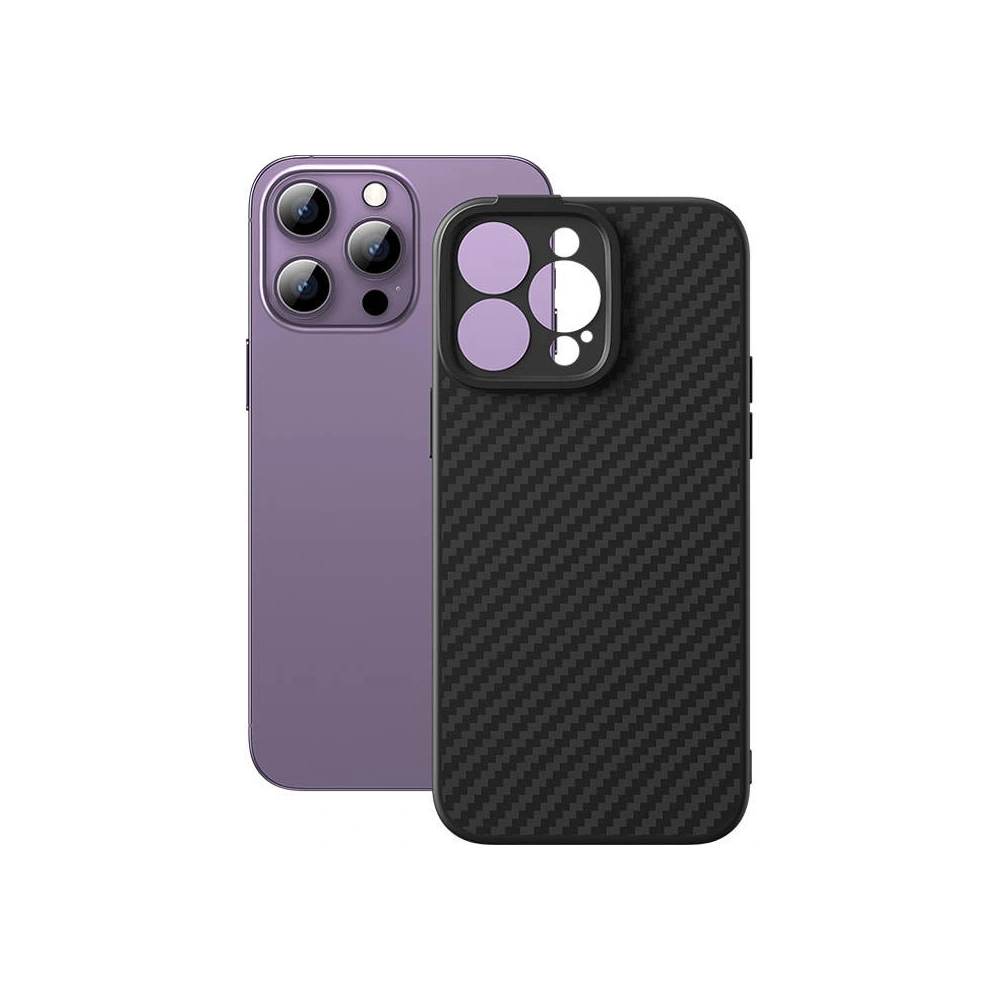 Hurtownia GSM - Etui magnetic Baseus Seria Fibra Sintetică Apple iPhone 14 Pro (negru) + sticlă securizată + set de curățare - BSU4039 - {ean13} - Hurt