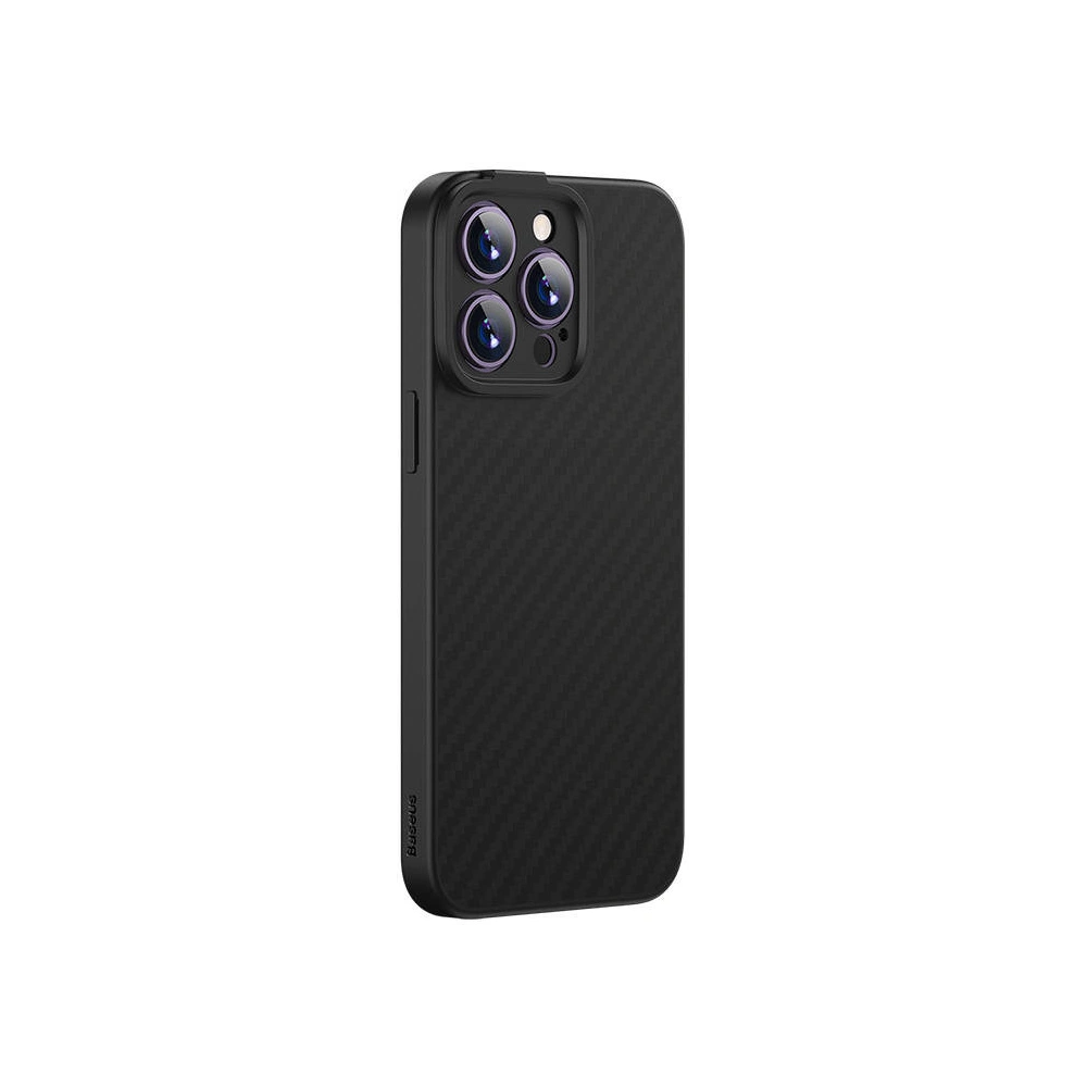 Hurtownia GSM - Etui magnetic Baseus Seria Fibra Sintetică Apple iPhone 14 Pro (negru) + sticlă securizată + set de curățare - BSU4039 - {ean13} - Hurt