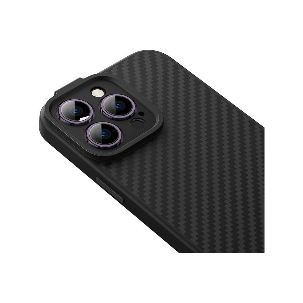 Hurtownia GSM - Etui magnetic Baseus Seria Fibra Sintetică Apple iPhone 14 Pro (negru) + sticlă securizată + set de curățare - BSU4039 - {ean13} - Hurt