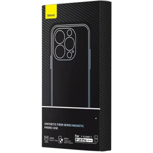 Hurtownia GSM - Etui magnetic Baseus Seria Fibra Sintetică Apple iPhone 14 Pro (negru) + sticlă securizată + set de curățare - BSU4039 - {ean13} - Hurt
