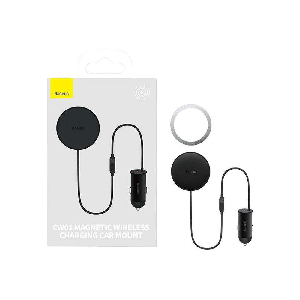 Hurtownia GSM - Magneticul suport auto Baseus CW01 pentru grilă cu încărcător USB-C, 15W + 25W (negru) - BSU4041 - {ean13} - Hurt