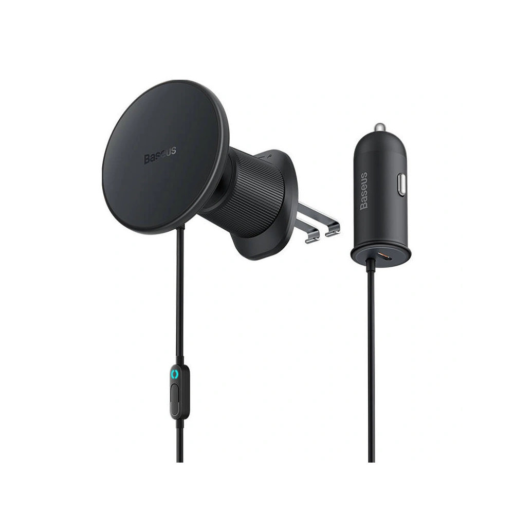 Hurtownia GSM - Magneticul suport auto Baseus CW01 pentru grilă cu încărcător USB-C, 15W + 25W (negru) - BSU4041 - {ean13} - Hurt